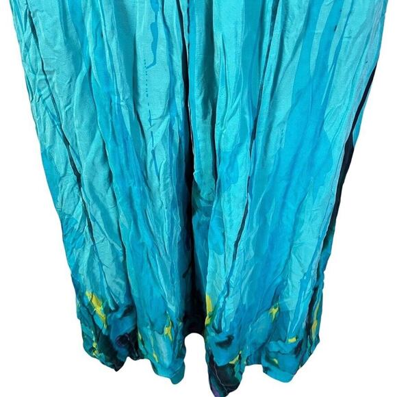 Decode 1.8 Womens Blue 100% Silk Print Sleeveless Empire Waist Dress sz 8w - Picture 13 of 16